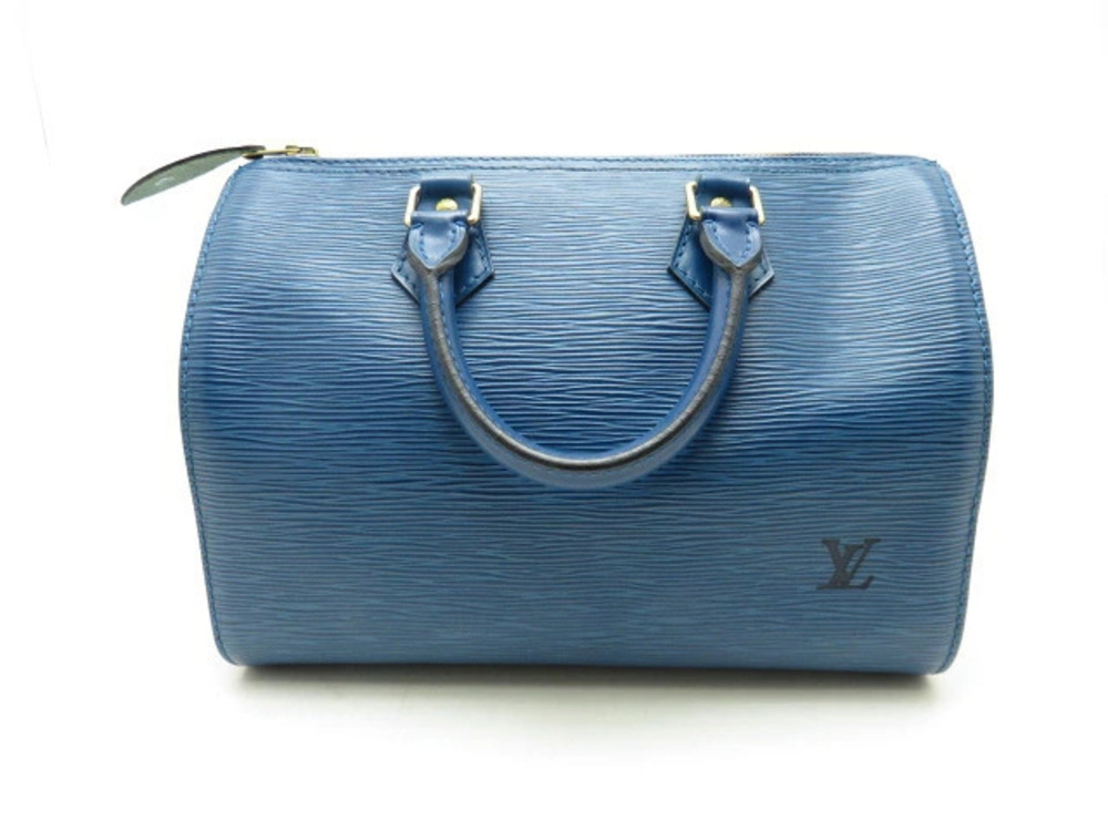 LOUIS VUITTON Speedy Handbag Epi Leather Toledo Blue